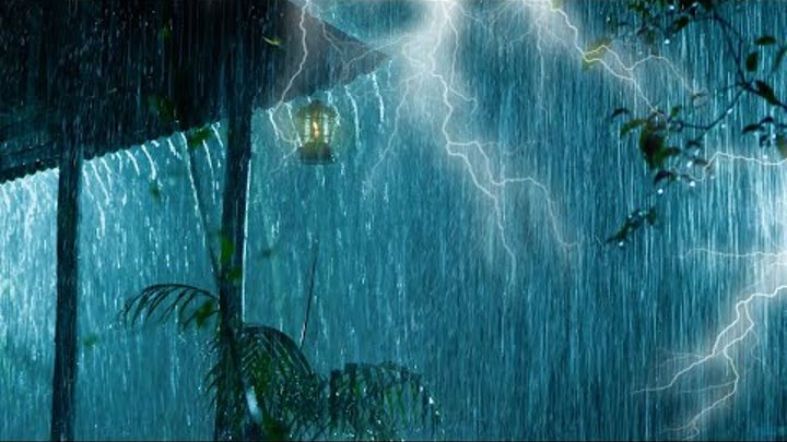 Heavy Stormy Night with Torrential Rainstorm Very Huge Thunder Thunderstorm Sounds for