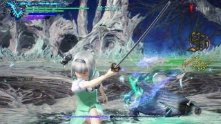 Youmu Konpaku from Touhou Project beats up Vergil
