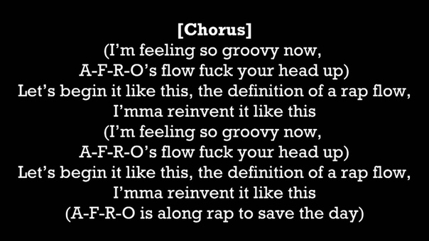 A F R O Definition of a Rap Flow