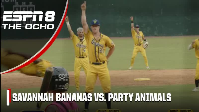 Savannah Bananas vs. Party Animals, Highlights Funny Moments, ESPN8: The