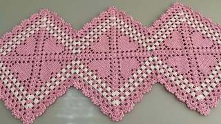 Trilho de mesa elegncia de croch coraes AULA COMPLETA