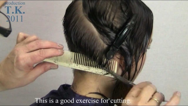 2 in 1, asymmetric Winter hairstyle of Myrthe. by Theo Knoop. 2011,
