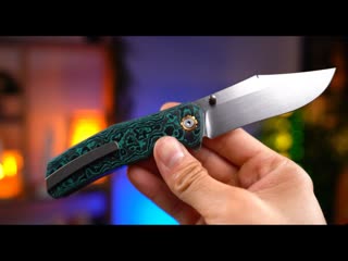 Нож North Mountain Blade Jellyfish 4th Gen. сталь M390 рукоять Green Carbon Fiber