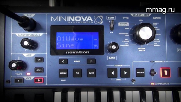 Novation Mininova детальный обзор секции