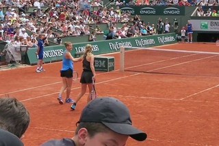Lucie Safarova & Vika Azarenka at the Kids Day of #RG16