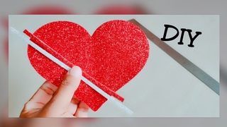 DIY/Valentine's Day Gift craft/Glitter sheet craft/Foamiran heart /Art & Craft/Valentine show piece