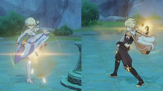 Travelers Fighting styles: Lumine VS. Aether Genshin Impact