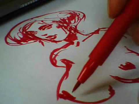 How to sketch a girl in two