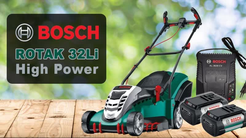 Аккумуляторная газонокосилка bosh rotak 32