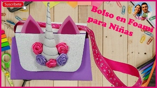 Cmo Hacer un BOLSO UNICORNIO en foami para Nias, Con Arte en Tus Manos