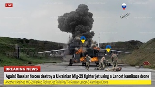 Again! (Sep 27) Russian forces destroy a Ukrainian Mig-29 fighter jet using a Lancet kamikaze drone