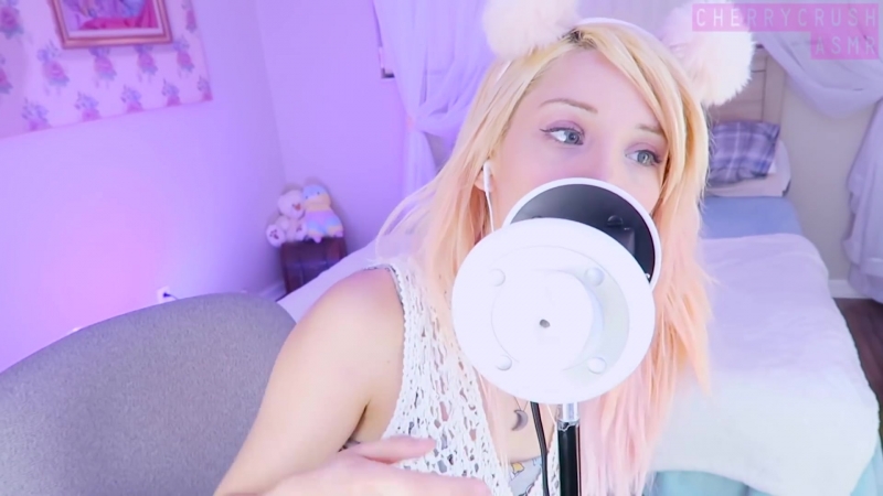ASMR Cherry Crush ASMR Ear Slurping Mouth Sounds Eating Watermelon Gummy