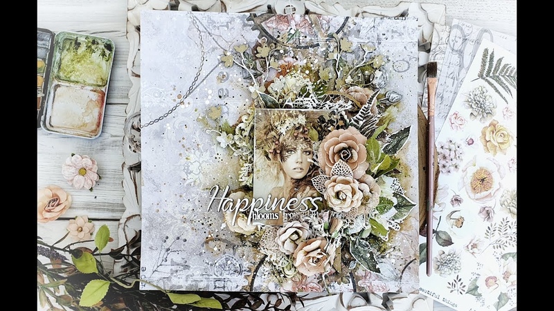 Bloom Mixed Media Layout AB Studio Tutorial By Sharon