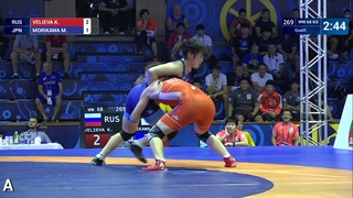 Qual. WW - 68 kg: K. VELIEVA (RUS) v. M. MORIKAWA (JPN)
