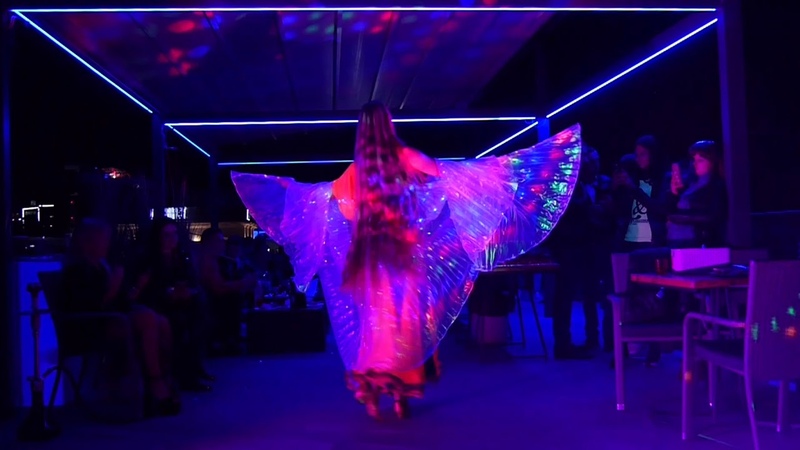 Milena long hair. Light show Odessa