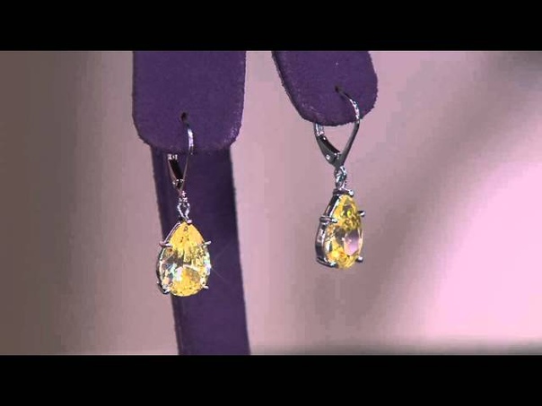 The Elizabeth Taylor Simulated Canary Diamond Drop Earrings on