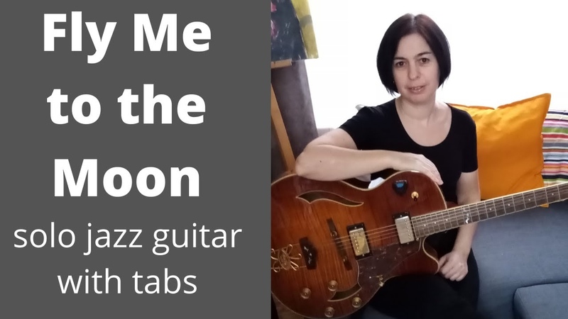 Fly Me to the Moon Natalia Kiselyova, solo jazz guitar (tab