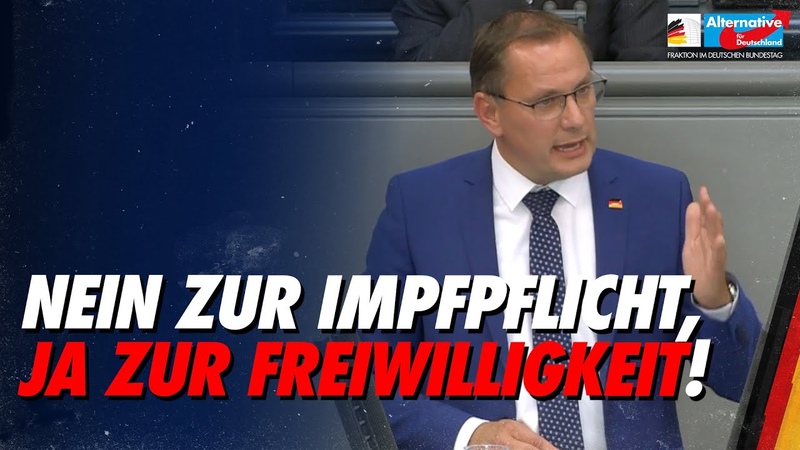 Nein zur Impfpflicht, Ja zur Freiwilligkeit Tino Chrupalla Af D Fraktion im