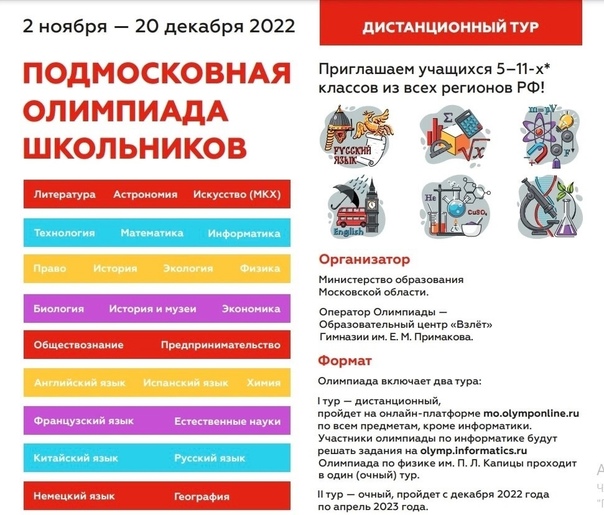 Результаты подмосковной олимпиады музеи и истории 2024