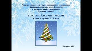 Мнемотаблица В ГОСТИ К ЕЛКЕ МЫ ПРИШЛИ музыка и слова   В. Бокач