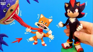 Лепим ЕЖ ШЕДОУ и ТЕЙЛЗ из CHAOS The Sonic Tapes  Видео Лепка