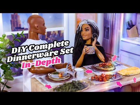 DIY How to Make: Complete Doll Dinnerware Set, In