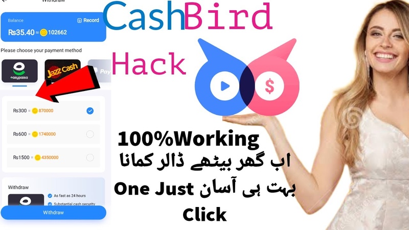 Cash Bird Hack, Watch Short Videos and Earn Money Online, Real Earning App, Earn Money