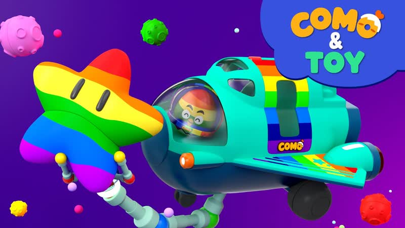 Como, Spaceship 3, Learn colors and words, Cartoon video for kids, Como Kids